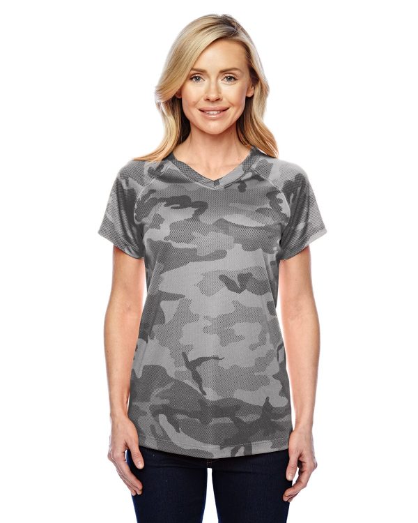 Champion Ladies Double Dry Performance T-Shirt | Stone Gray Camo Discount