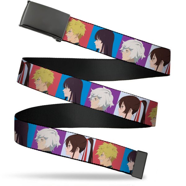 Web Belt Blank Black Buckle - Hell s Paradise Gabimaru Sagiri Chobe and Toma Profile Blocks Multi Color Webbing For Discount